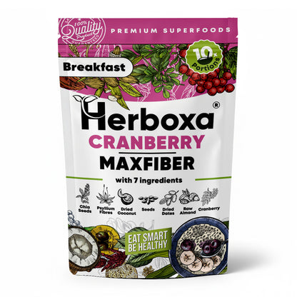 Herboxa® Cranberry Maxfiber: la colazione sana, ricca di fibre e pronta in 5 minuti