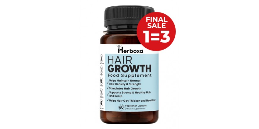 Herboxa Hair Growth | con Vitamina A, C, D3, Zinco, Ferro e Biotina